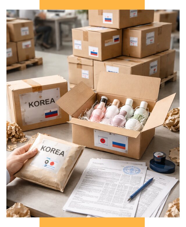 Доставка косметики из Кореи от 9069 р. под ключ | СетСервис-Слв